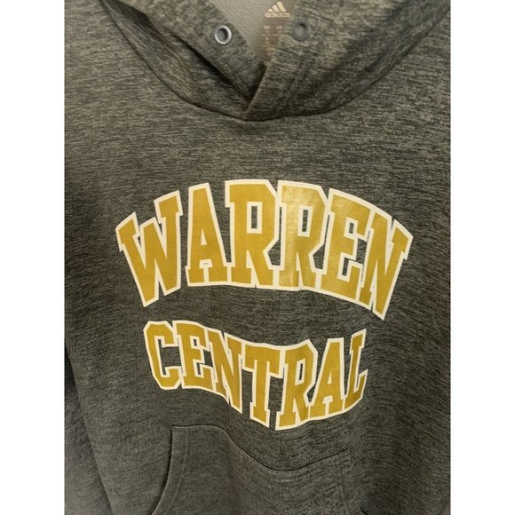Warren Central Adidas Men’s M Climawarm Graphic Gray Hoodie Pullover - Picture 2 of 6